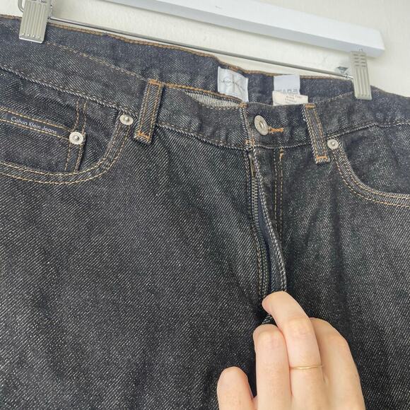 Vintage Calvin Klein Women’s Bootcut Jeans in Black Dark Wash Size 7 - Picture 3 of 7